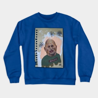 Rock Brother Frank | Friendly Neighbor | Weird Florida Man | Duck Acid | Bad Hero Portrait Lowbrow Pop Surreal Art | Youtube Star | Mini Masterpieces | Original Oil Painting By Tyler Tilley Crewneck Sweatshirt